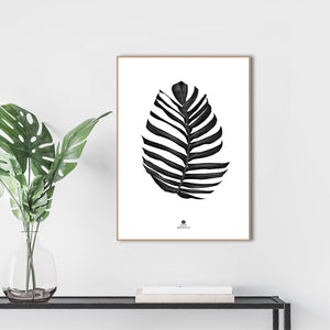 Jungle Leaf black | EINGERAHMTE BILDER