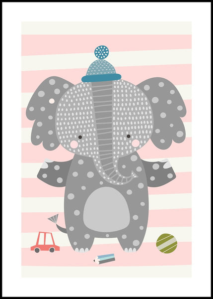 Happy Elephant | EINGERAHMTE BILDER