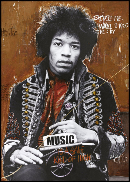 Hendrix by artist | EINGERAHMTE BILDER