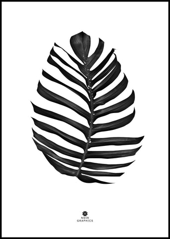 Jungle Leaf black | EINGERAHMTE BILDER