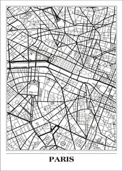 Map Paris white | POSTER