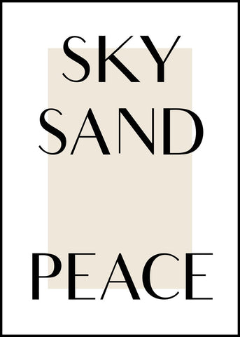 Sky Sand Peace | EINGERAHMTE BILDER