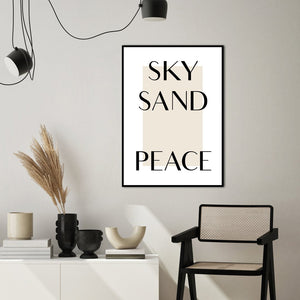 Sky Sand Peace | EINGERAHMTE BILDER