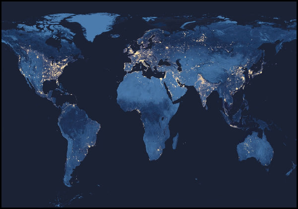 World by night | EINGERAHMTE BILDER