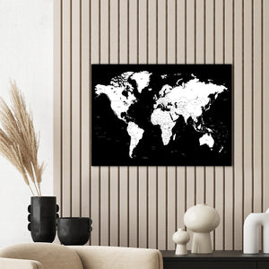 Worldmap Black | POSTER