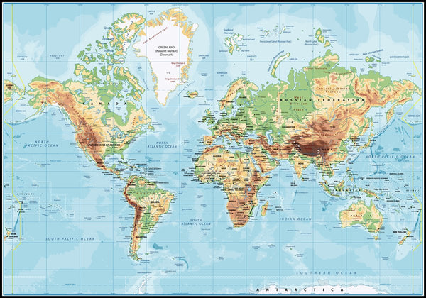 Worldmap classic | EINGERAHMTE BILDER