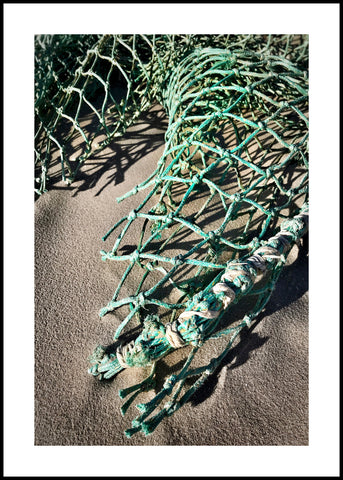 Net in sand | FRAMED PRINT